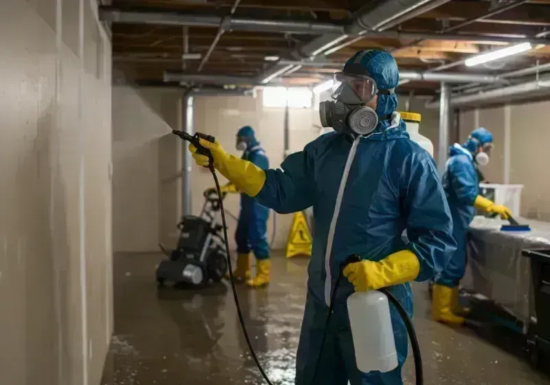 Basement Sanitization and Antimicrobial Treatment process in Lauderhill, FL