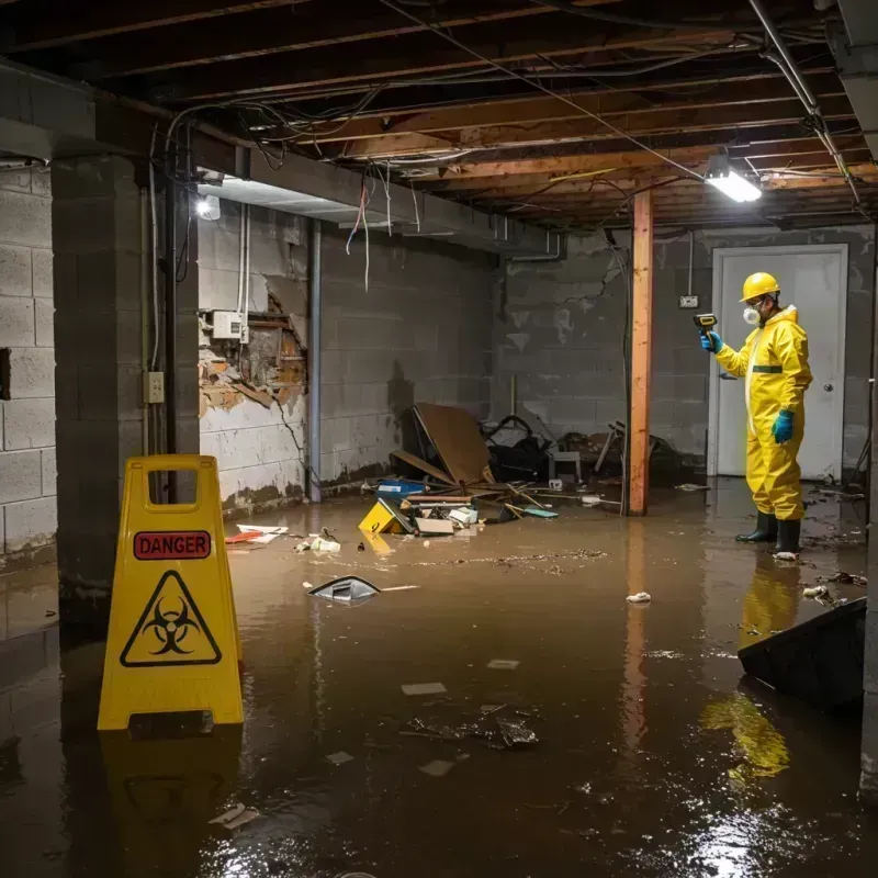 Flooded Basement Electrical Hazard in Lauderhill, FL Property